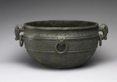 图片[2]-Jian water vessel with bands of animal pattern, Warring States period-China Archive